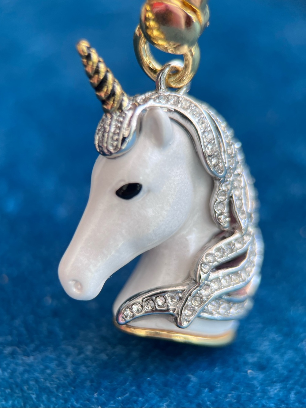 Juicy Couture Jeweled Unicorn Charm – Pearlescent White & Crystal Gold - Picture 5 of 13